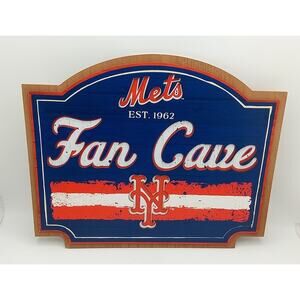 New York Mets MLB Foco 15" x 12" Fan Cave Wall Sign